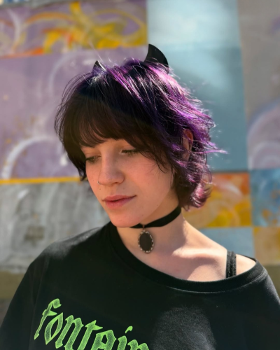 Black horns hair clips photo review