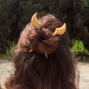 Hair stick horns